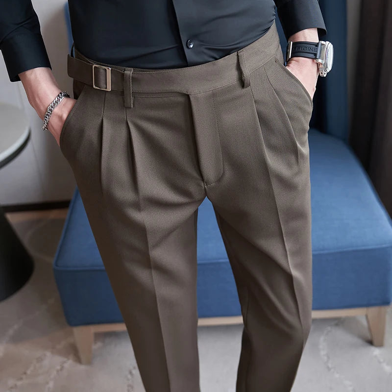 Twill Formal Stretch Suit Trousers