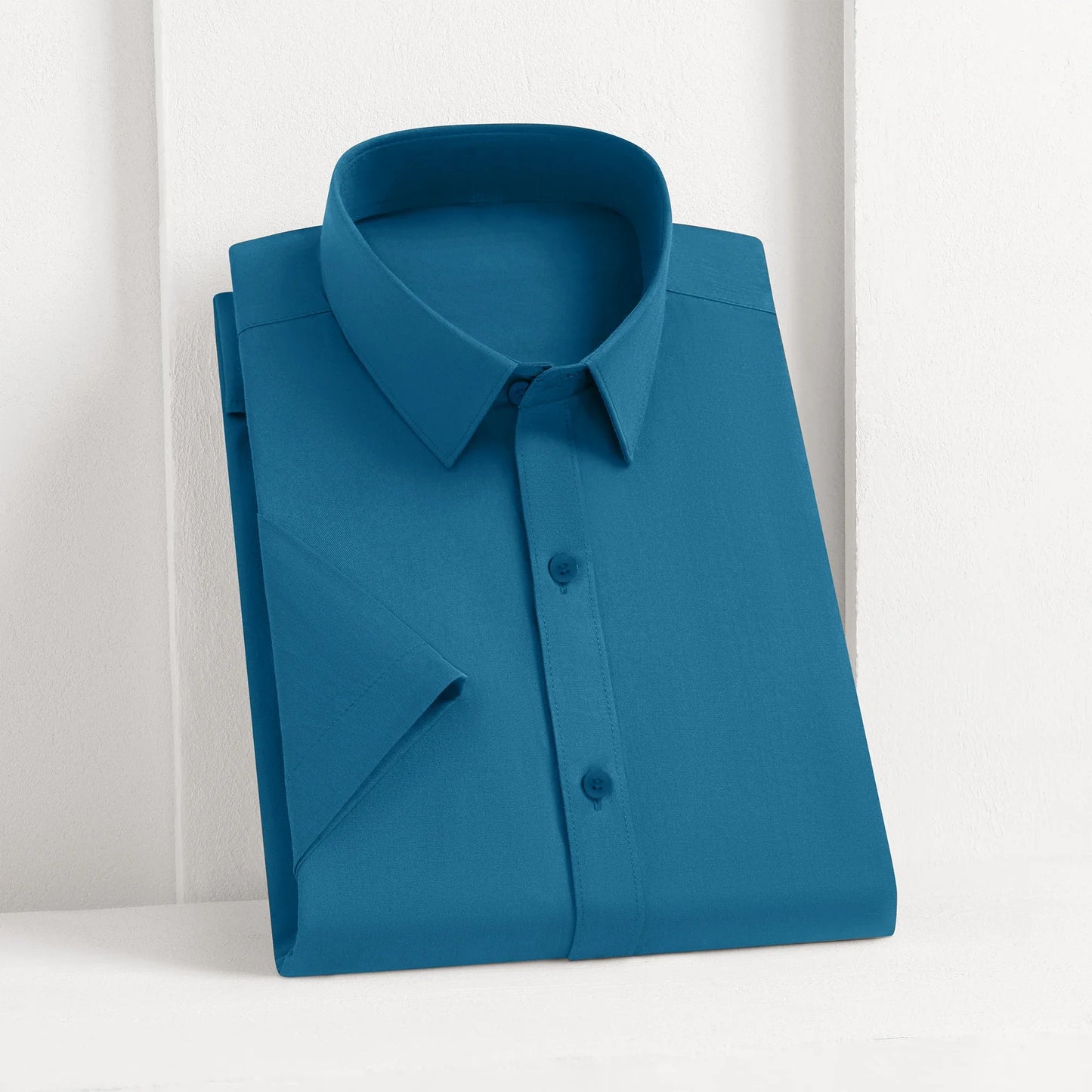 Short‑Sleeve Smart‑Casual Dress Shirt — Solid Summer Edition
