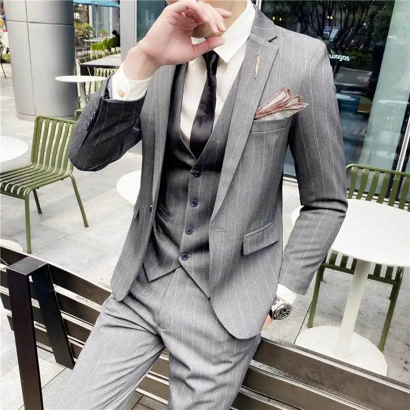 Modern Three‑Piece Suit Set – Smart Casual Edition