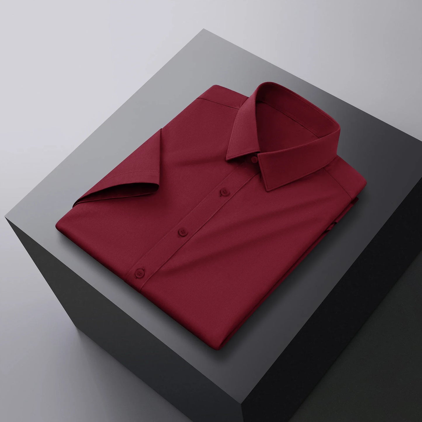 Short‑Sleeve Smart‑Casual Dress Shirt — Solid Summer Edition