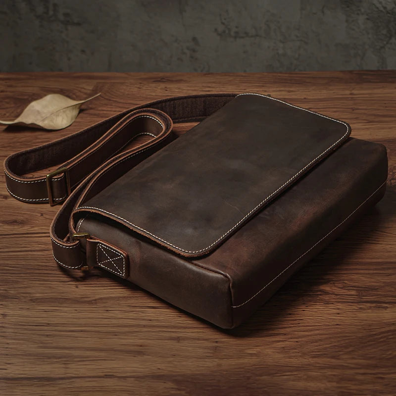 Genuine Leather Vintage Crossbody Bag