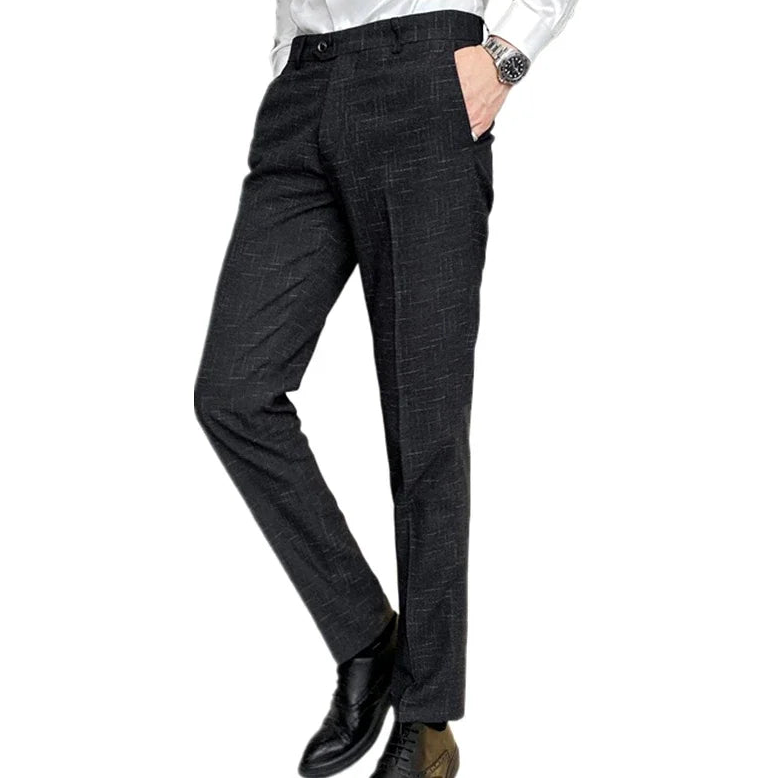 Striped Smart‑Casual Suit Trousers