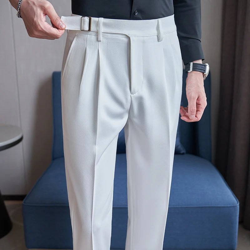 Twill Formal Stretch Suit Trousers