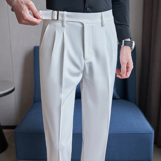 Twill Formal Stretch Suit Trousers