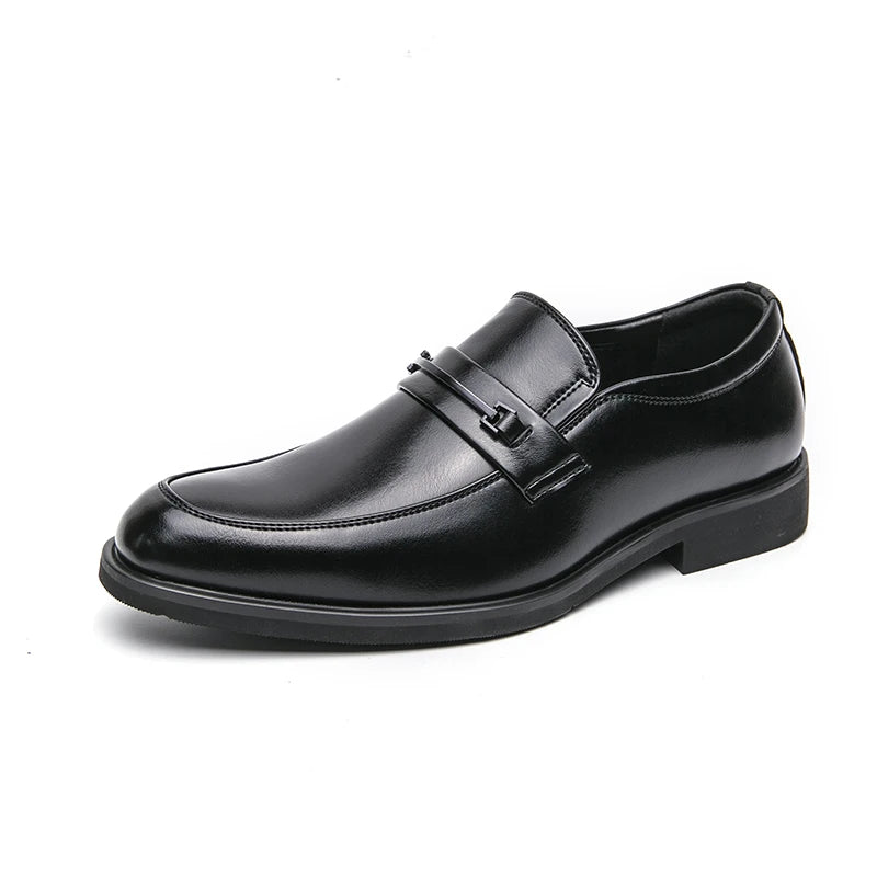 Classic Split‑Leather Slip‑On Loafers