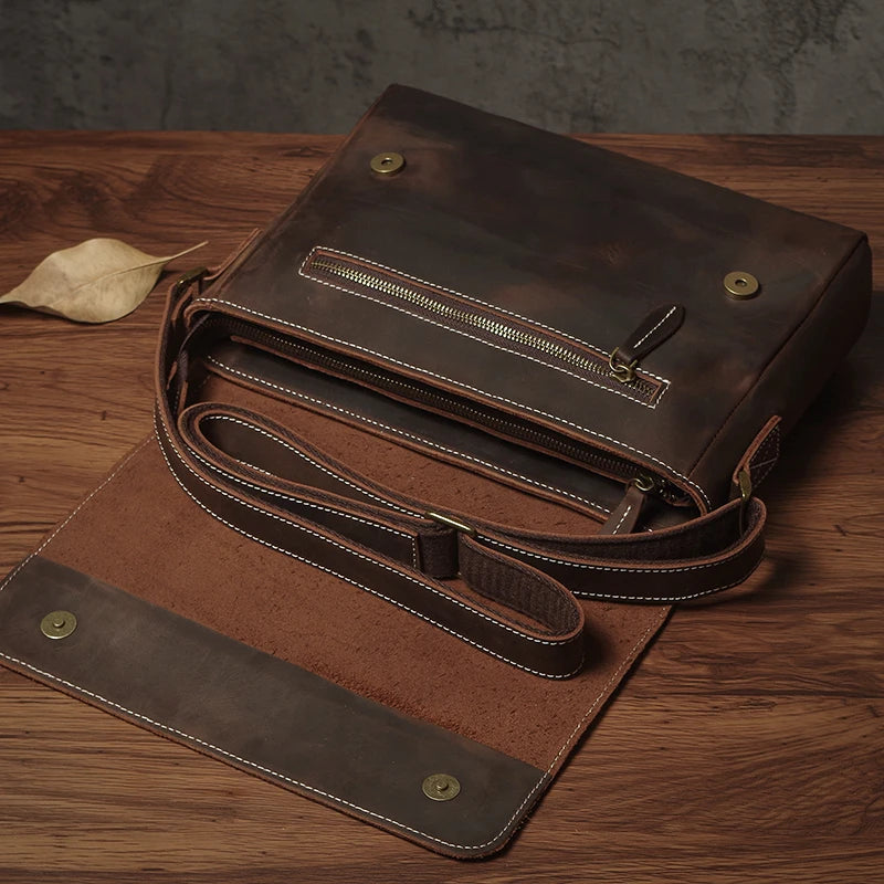 Genuine Leather Vintage Crossbody Bag