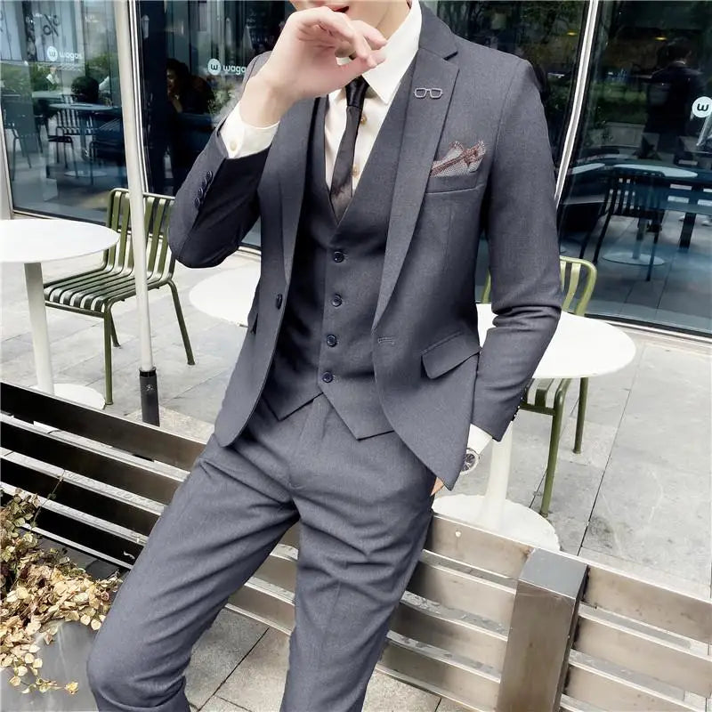 Modern Three‑Piece Suit Set – Smart Casual Edition