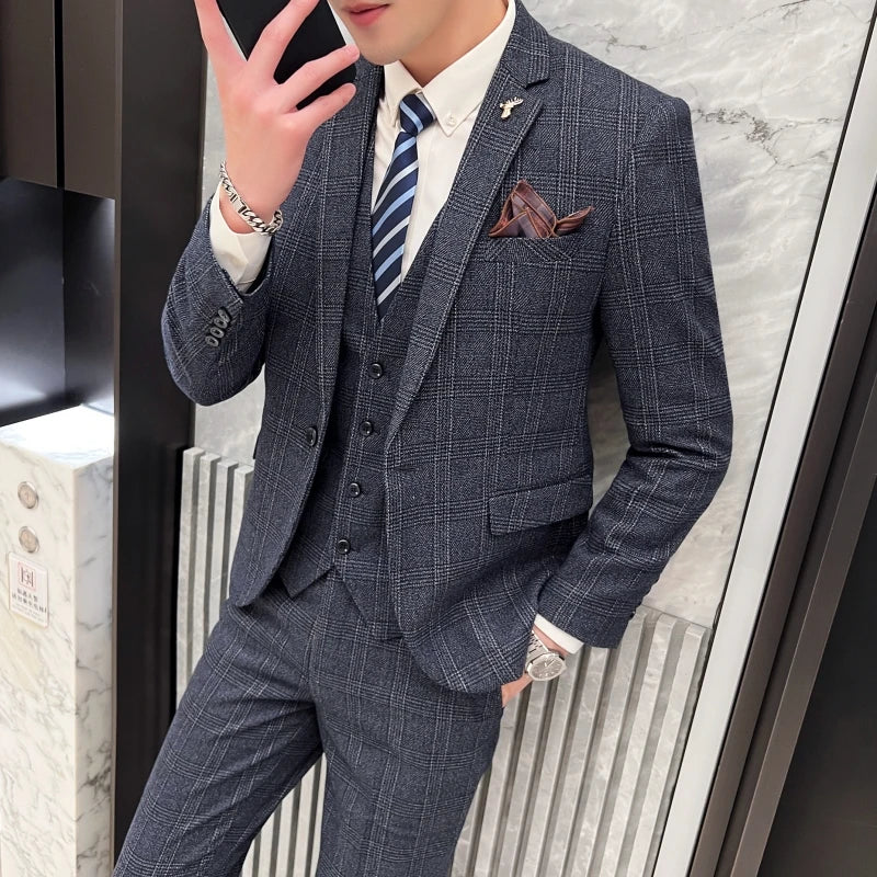 Modern Three‑Piece Suit Set – Smart Casual Edition