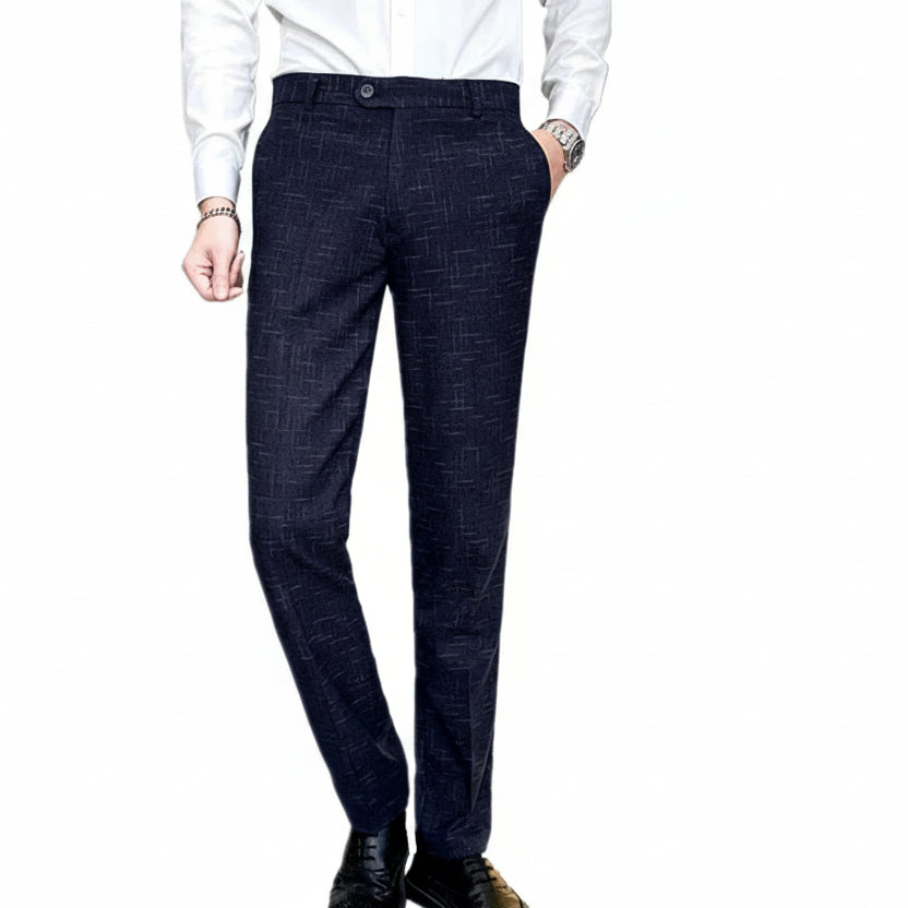 Striped Smart‑Casual Suit Trousers