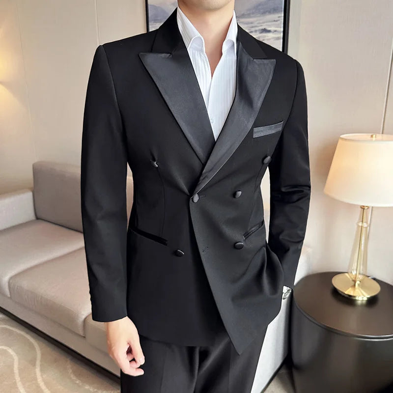 Modern Plaid Two-Piece Suit — Tailored Fit