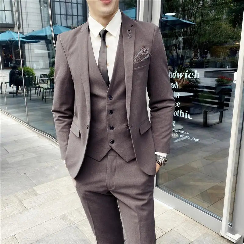 Modern Three‑Piece Suit Set – Smart Casual Edition