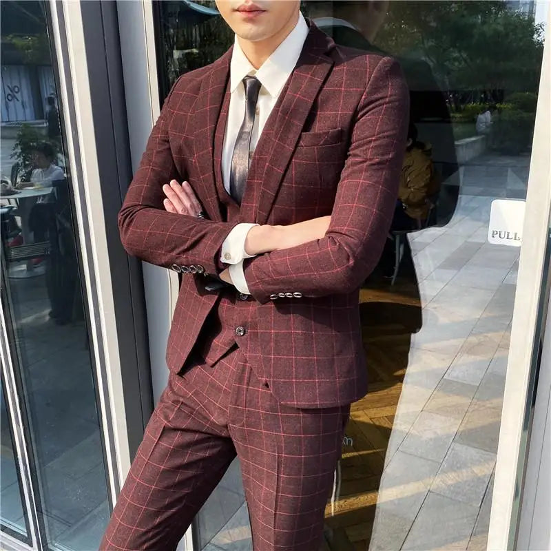 Modern Three‑Piece Suit Set – Smart Casual Edition