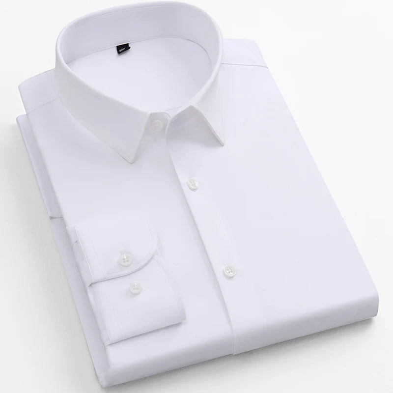 Slim‑Fit Anti‑Wrinkle Dress Shirt — Long‑Sleeve Business Edition
