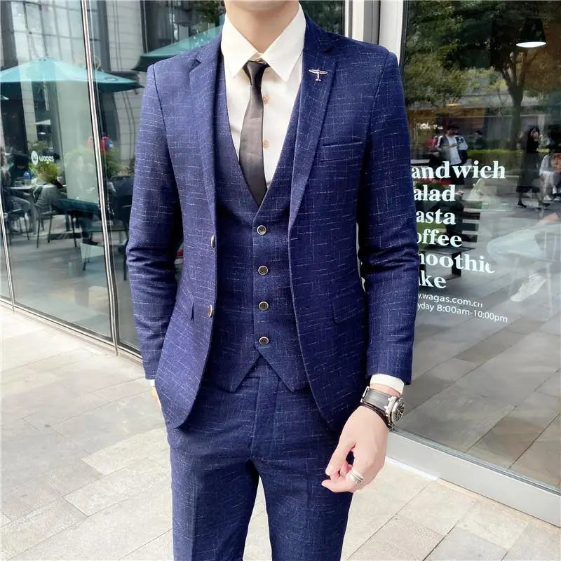 Modern Three‑Piece Suit Set – Smart Casual Edition