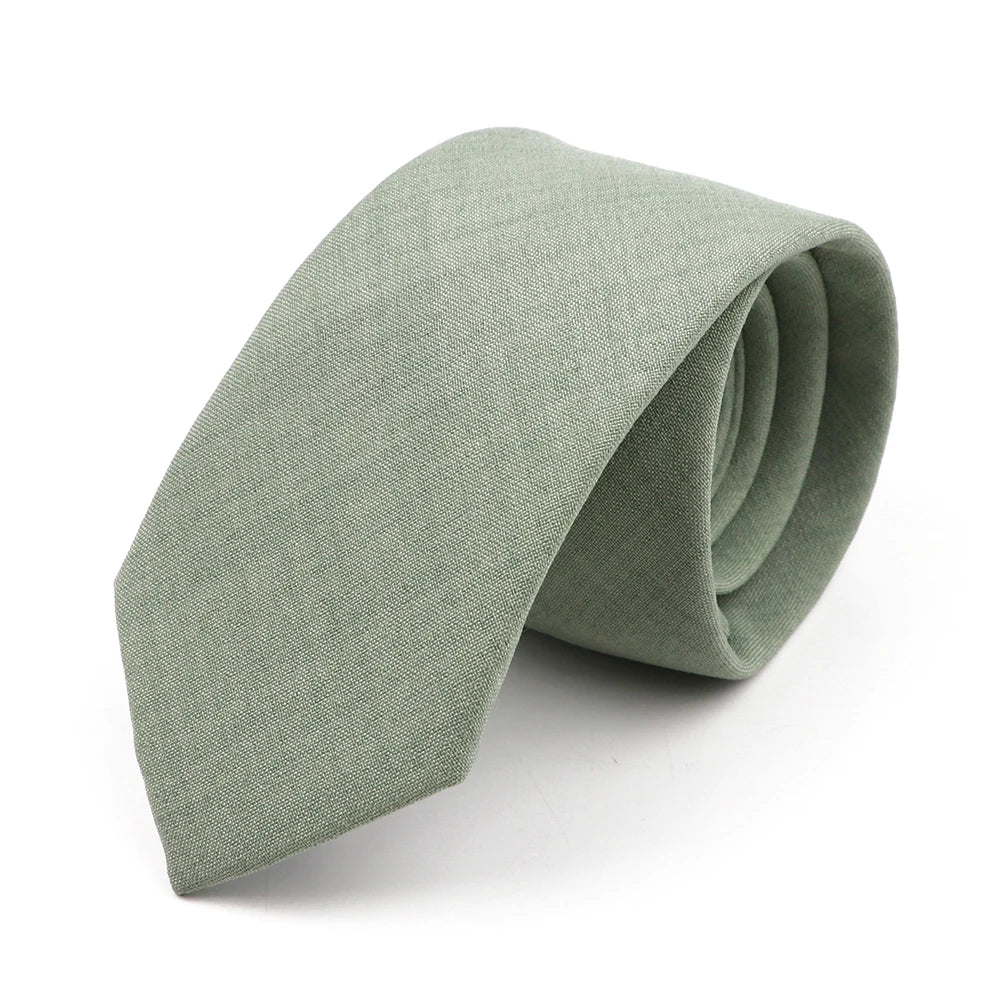 Handmade Cotton Neckties — Premium Solid Colors
