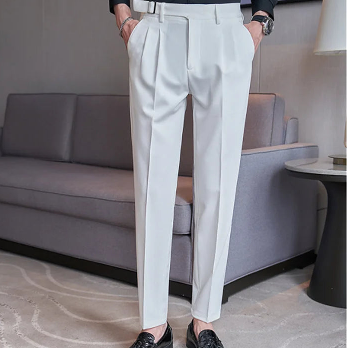 Twill Formal Stretch Suit Trousers