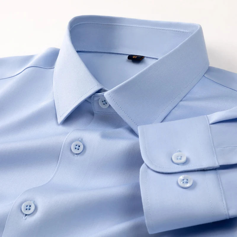 Slim‑Fit Anti‑Wrinkle Dress Shirt — Long‑Sleeve Business Edition