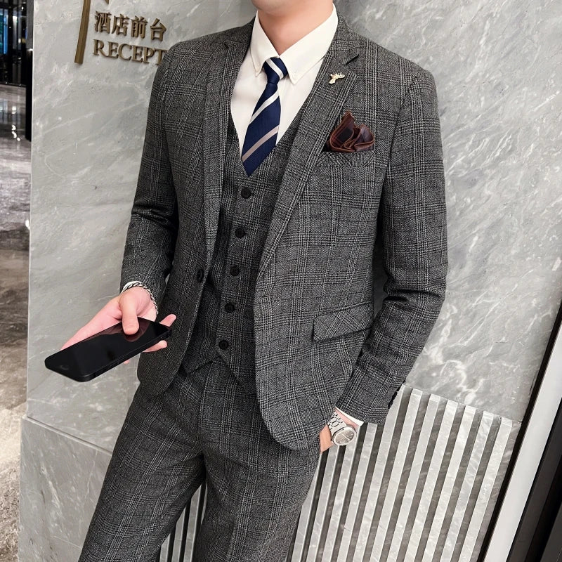 Modern Three‑Piece Suit Set – Smart Casual Edition