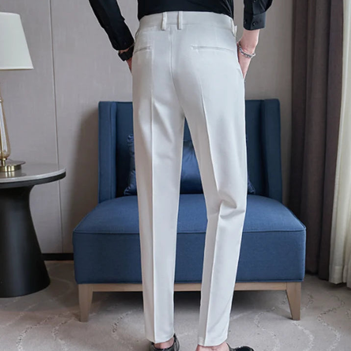 Twill Formal Stretch Suit Trousers