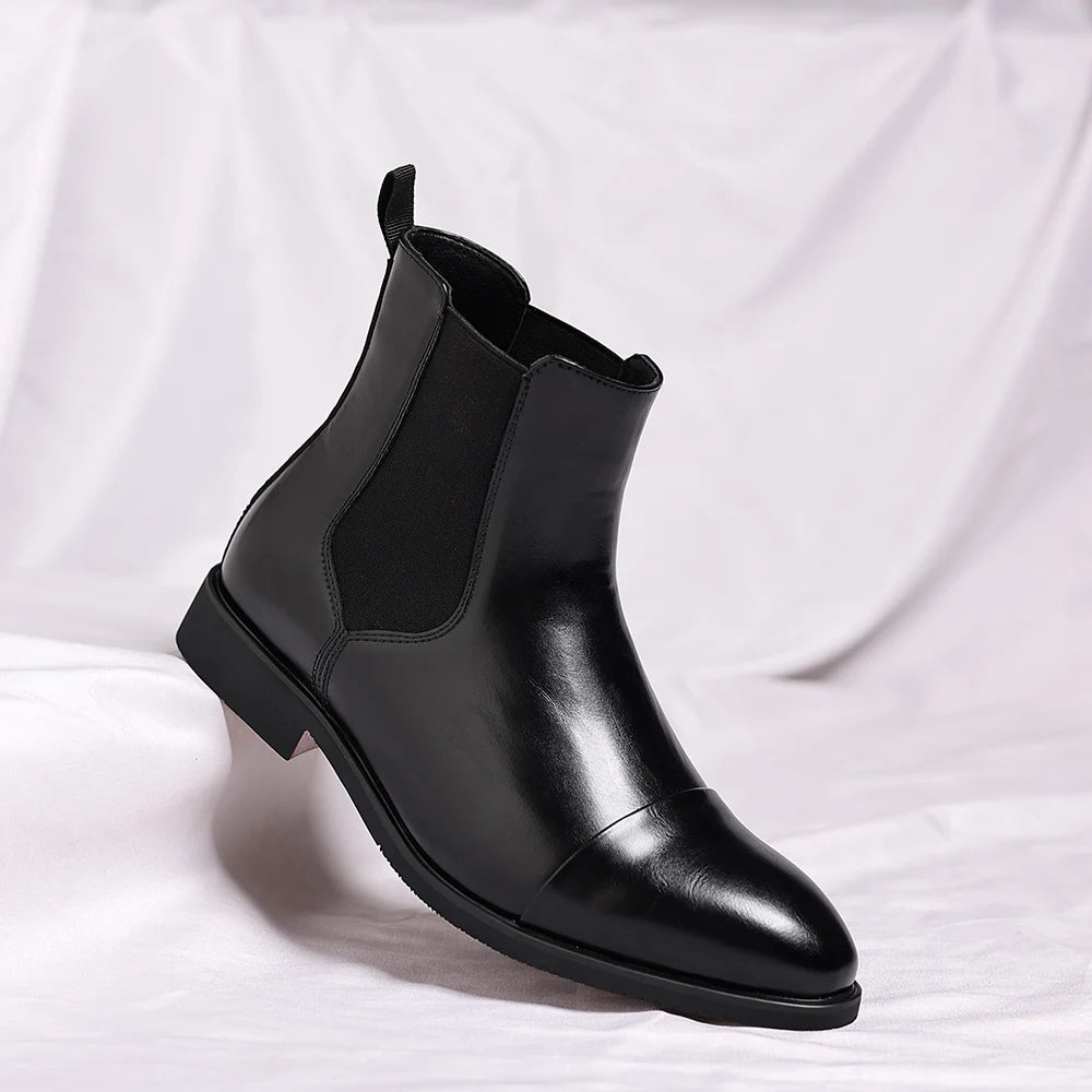 Chelsea‑Style Split‑Leather Ankle Boots