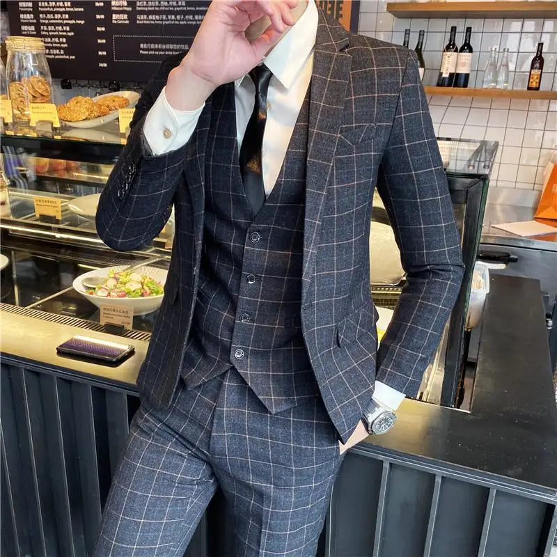 Modern Three‑Piece Suit Set – Smart Casual Edition