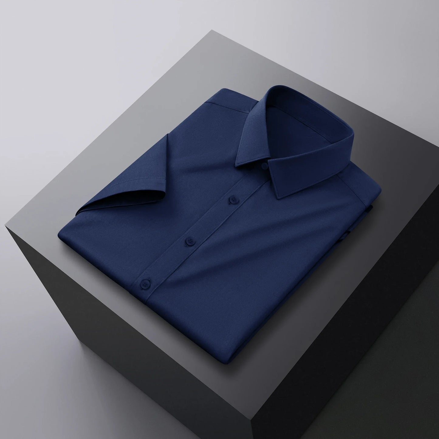 Short‑Sleeve Smart‑Casual Dress Shirt — Solid Summer Edition