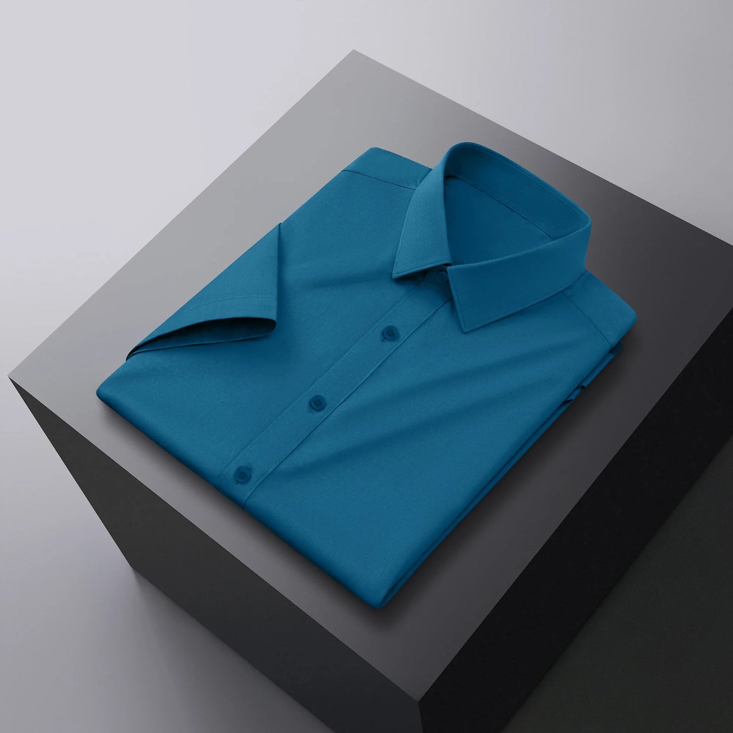 Short‑Sleeve Smart‑Casual Dress Shirt — Solid Summer Edition