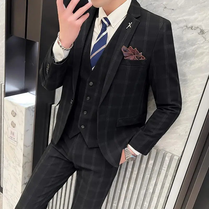Modern Three‑Piece Suit Set – Smart Casual Edition