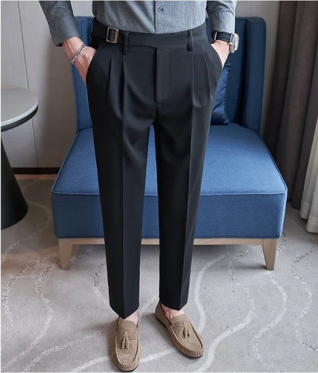 Twill Formal Stretch Suit Trousers