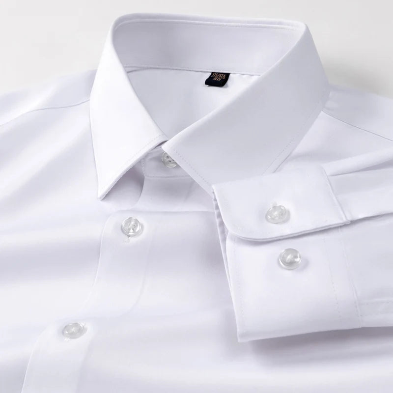 Slim‑Fit Anti‑Wrinkle Dress Shirt — Long‑Sleeve Business Edition