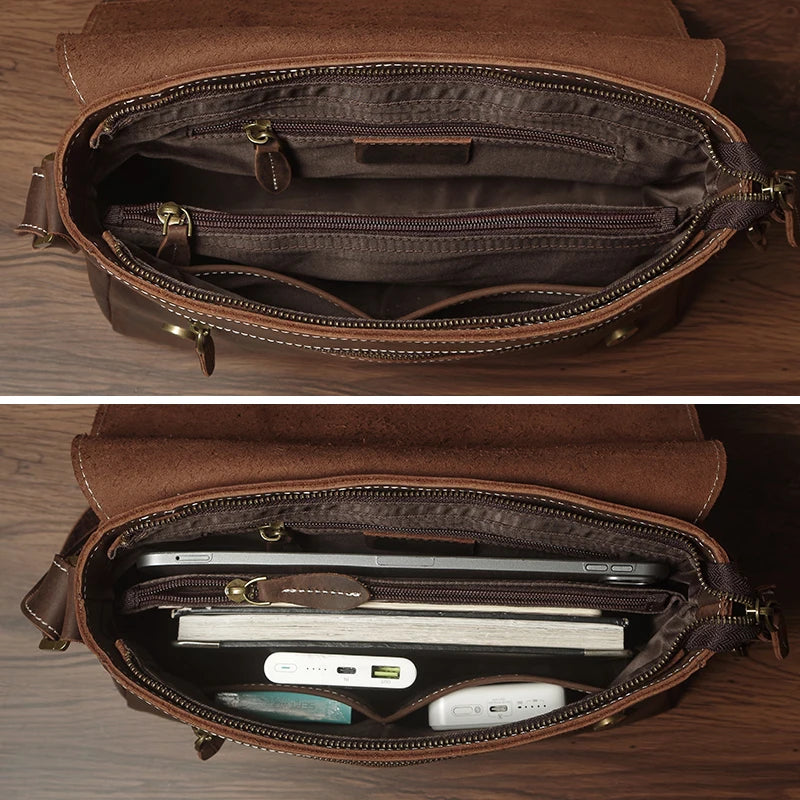 Genuine Leather Vintage Crossbody Bag