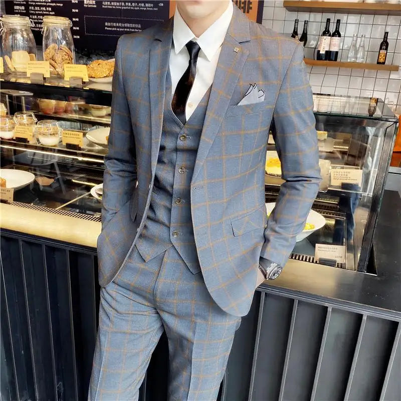 Modern Three‑Piece Suit Set – Smart Casual Edition