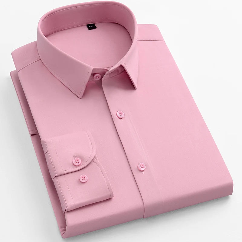 Slim‑Fit Anti‑Wrinkle Dress Shirt — Long‑Sleeve Business Edition