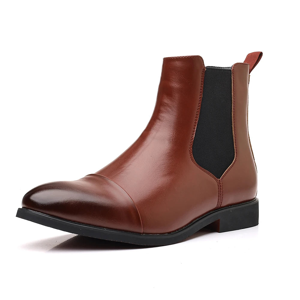 Chelsea‑Style Split‑Leather Ankle Boots