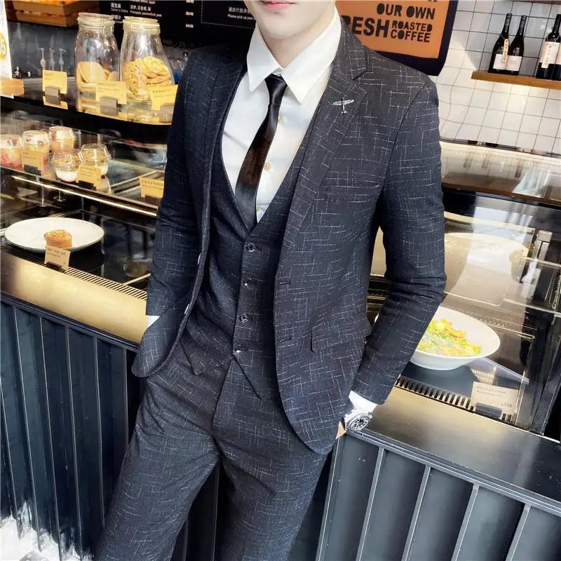 Modern Three‑Piece Suit Set – Smart Casual Edition