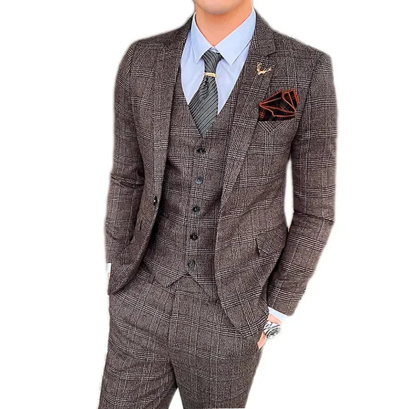 Modern Three‑Piece Business Suit – Slim Fit