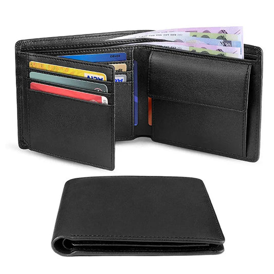 RFID Leather Trifold Wallet