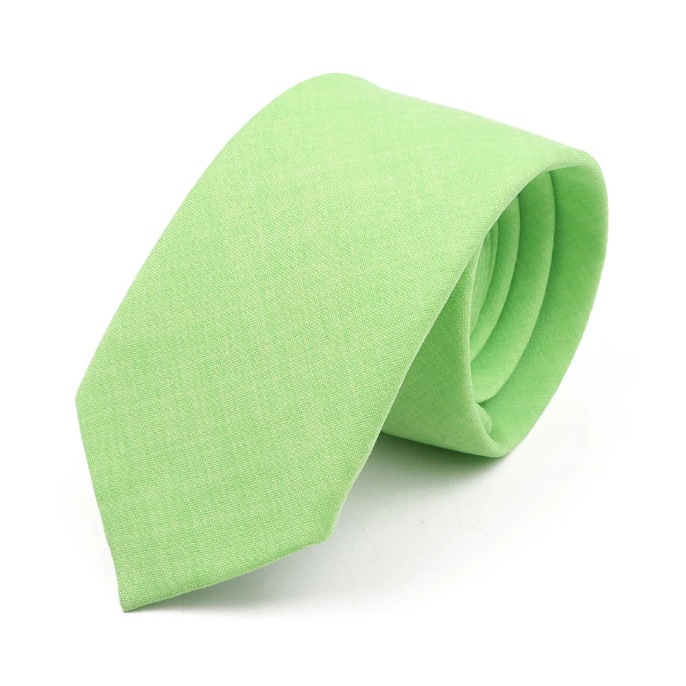 Handmade Cotton Neckties — Premium Solid Colors