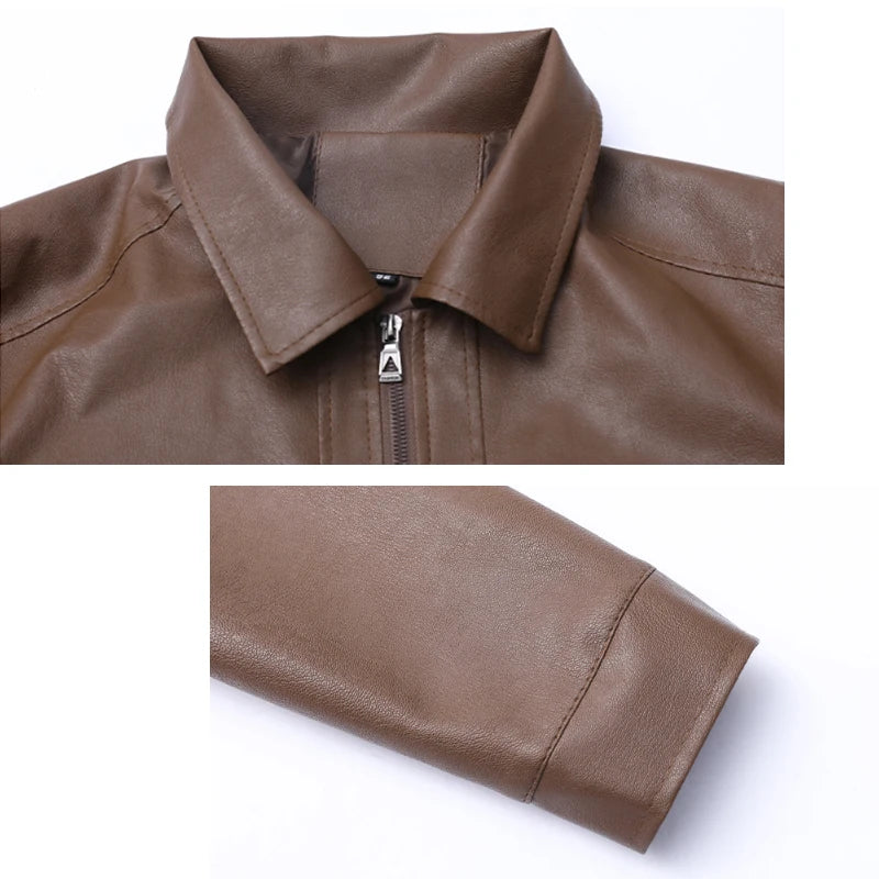 Modern Loose‑Fit Faux Leather Jacket