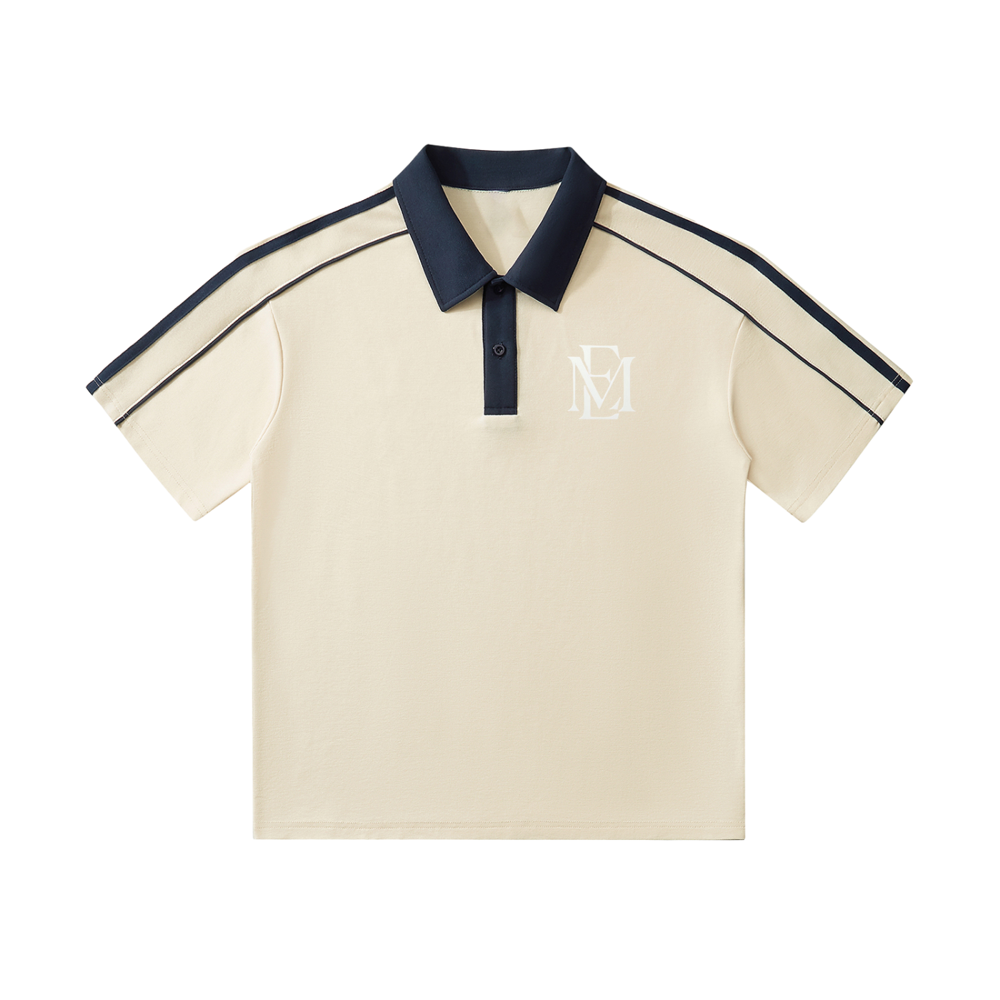 Contrast-Collar Polo Shirt
