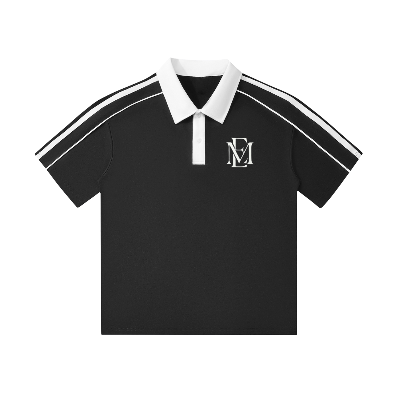 Contrast-Collar Polo Shirt