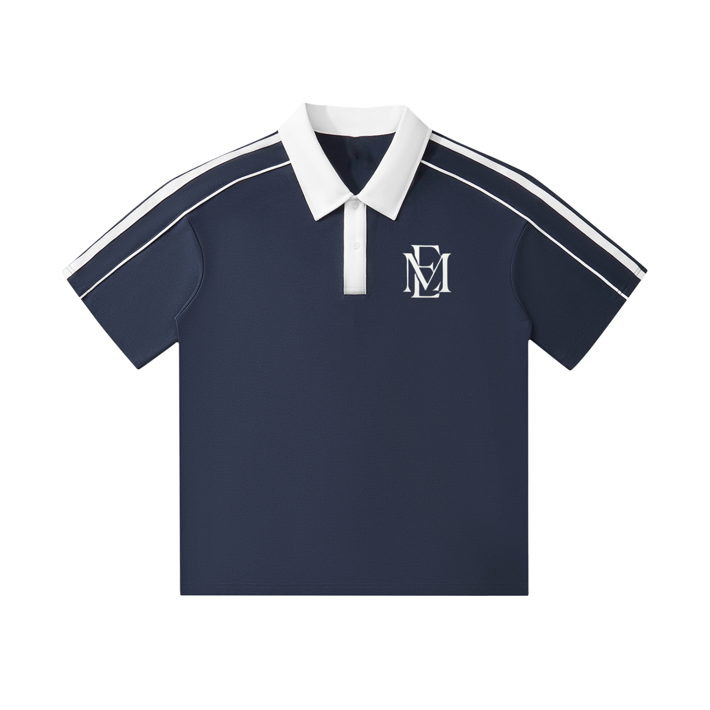 Contrast-Collar Polo Shirt