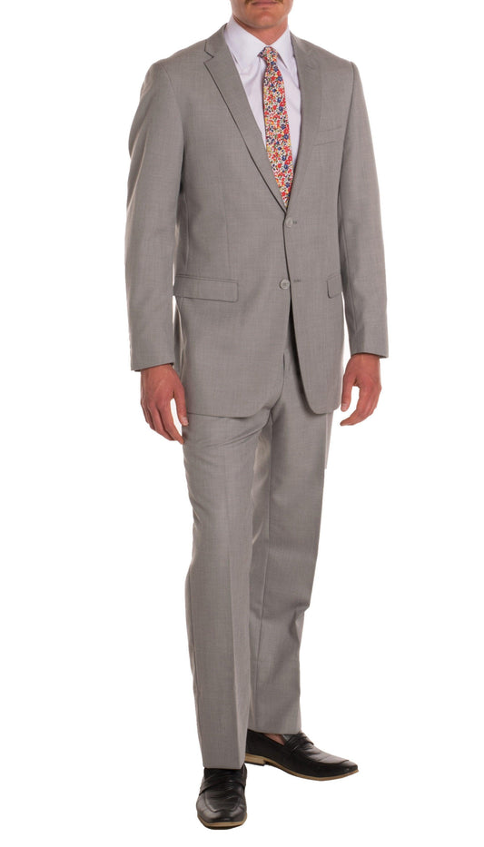 Light Grey Regular‑Fit 2‑Piece Suit