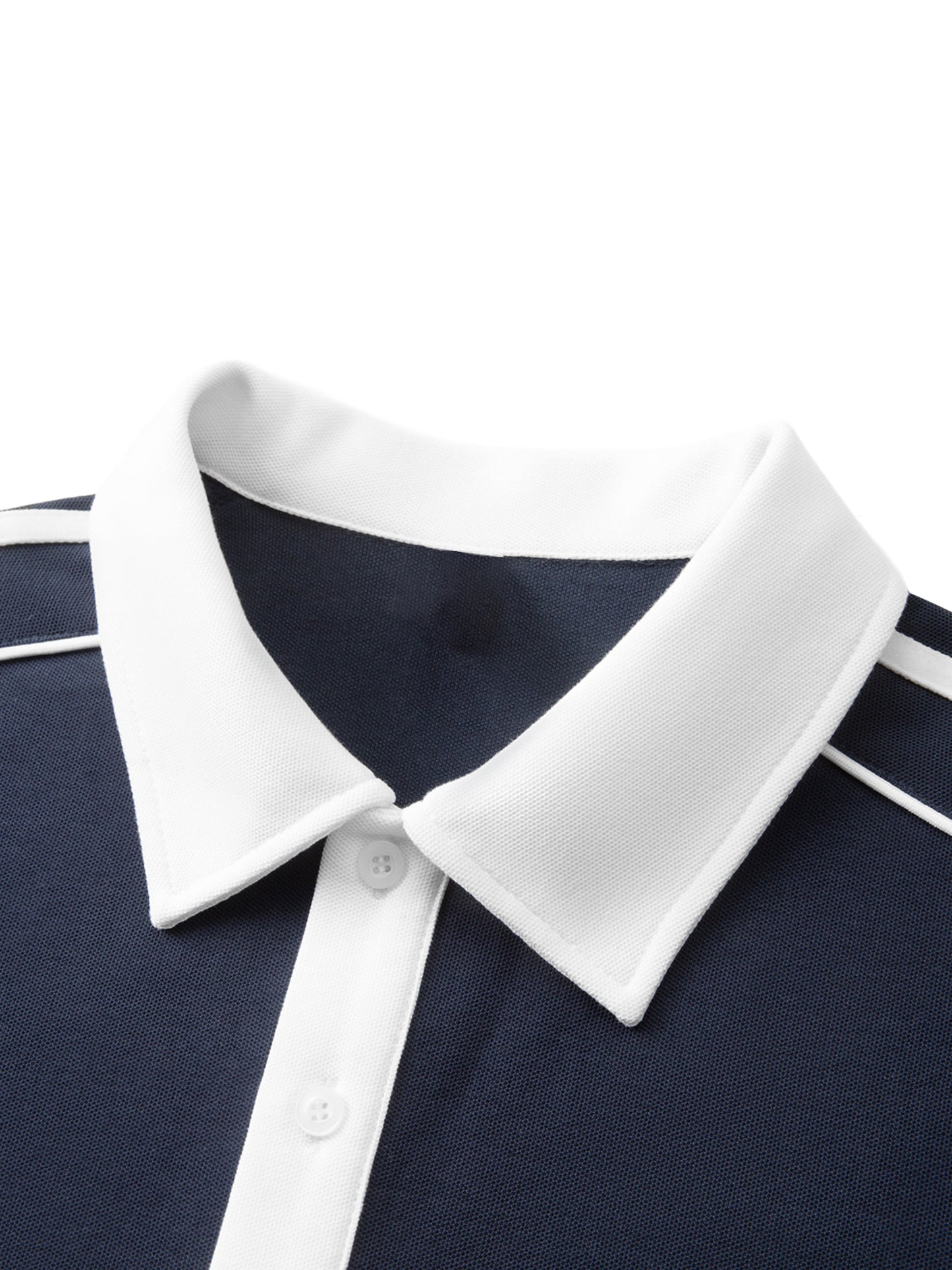 Contrast-Collar Polo Shirt