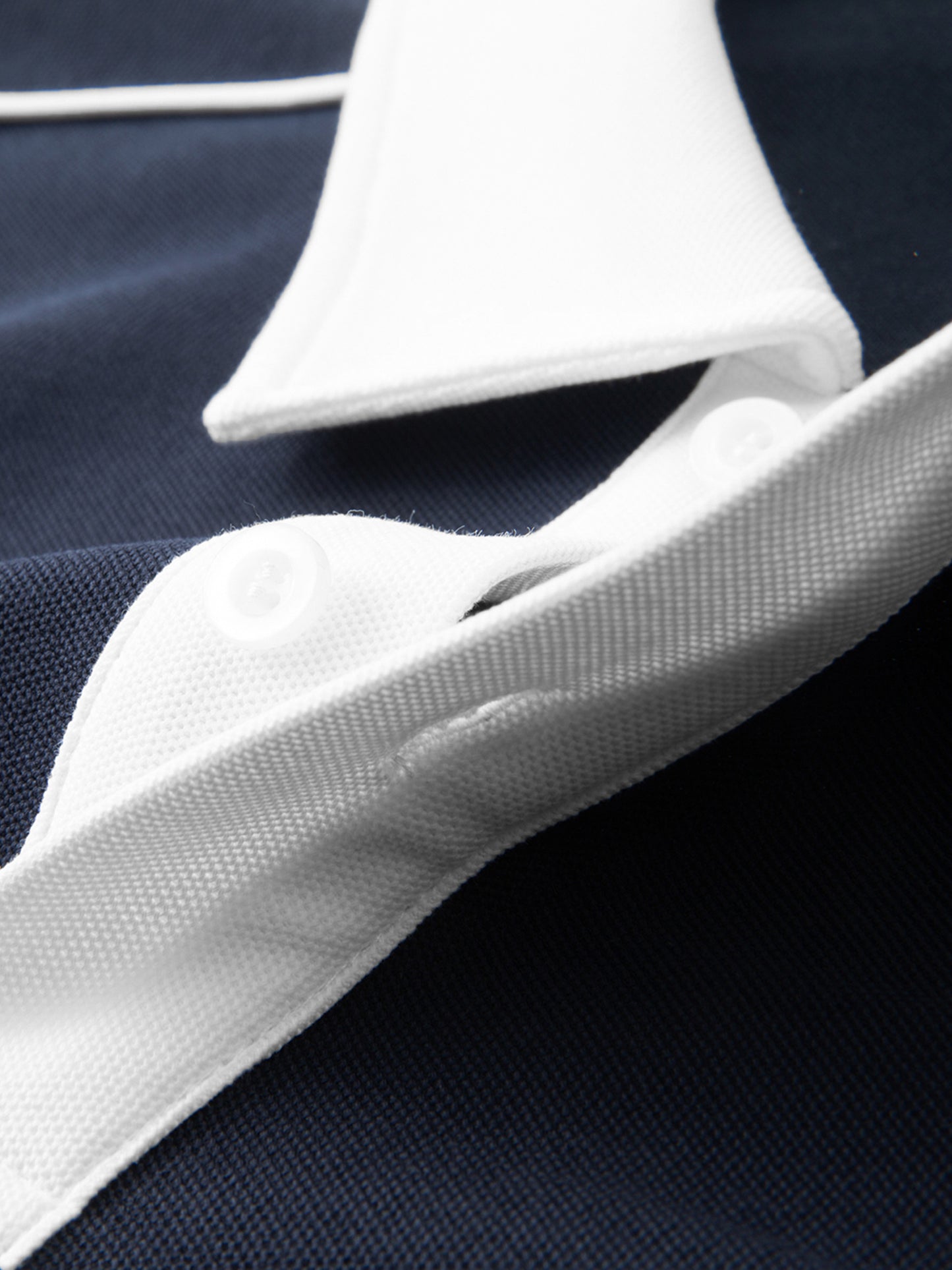 Contrast-Collar Polo Shirt